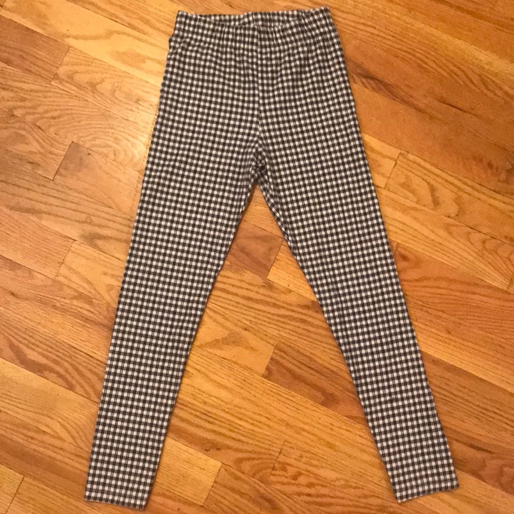 Check print leggings